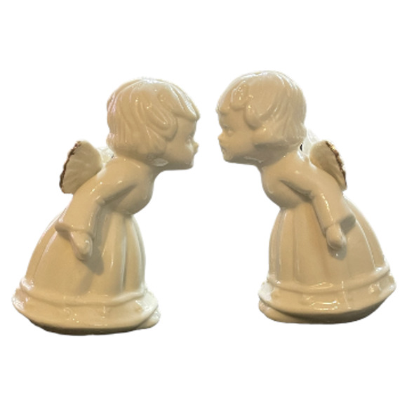 Vintage Kissing Angels Salt & Pepper Holiday Shakers - Picture 2 of 6
